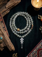 「Mist in the Forest」Green Phantom & Smoky Quartz Bracelet