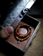 Tibetan Natural Vintage Yak Bone Double-Loop Buddha Bead Bracelet | Tibetan Unisex Couple Style Bracelet
