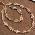 Antique Collection Grade Bead String | Clear Crystal Multi-Faceted Octagonal Ancient Bead Necklace