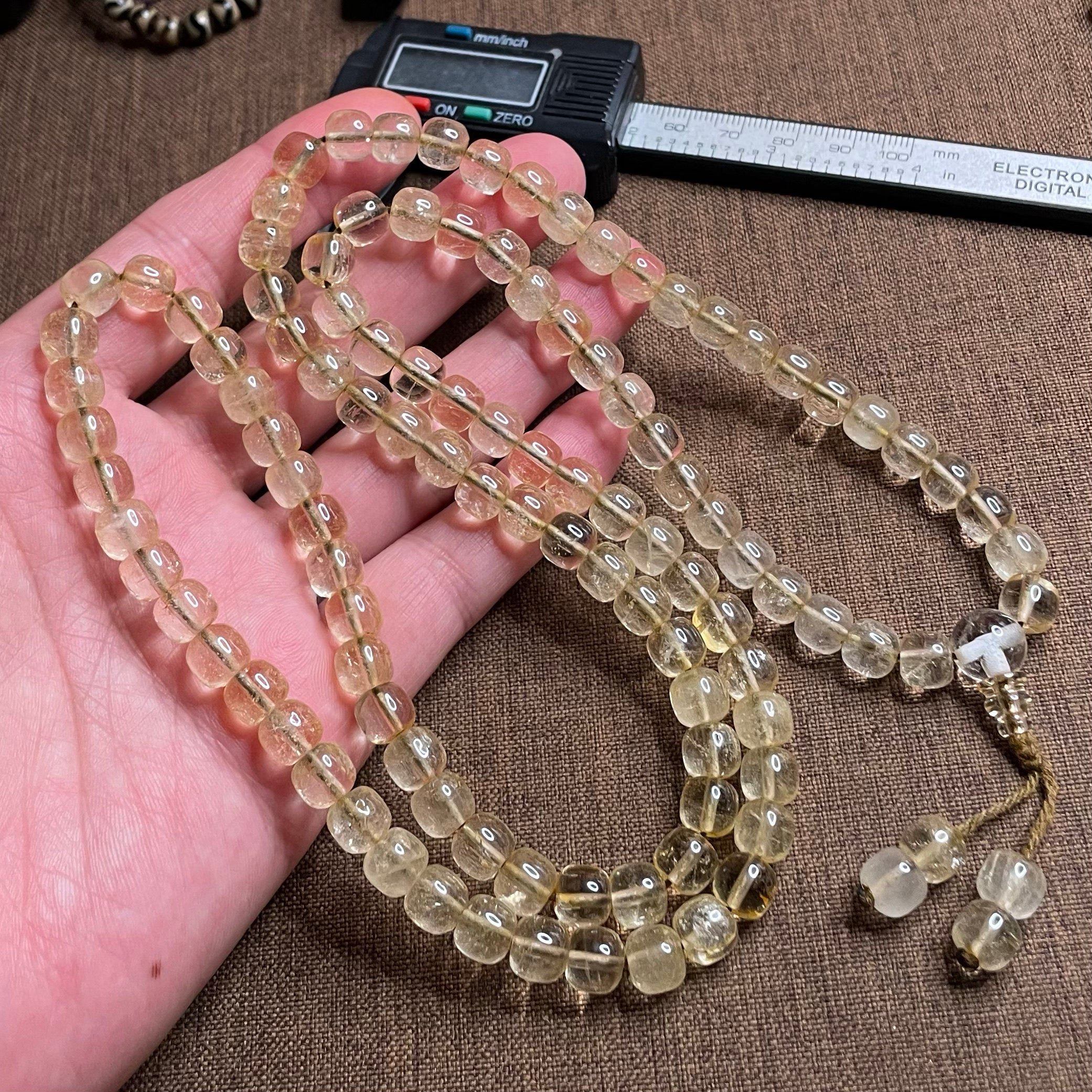 Collector-Grade Prayer Beads | Vintage Crystal 108 Beads Multi-Shape String