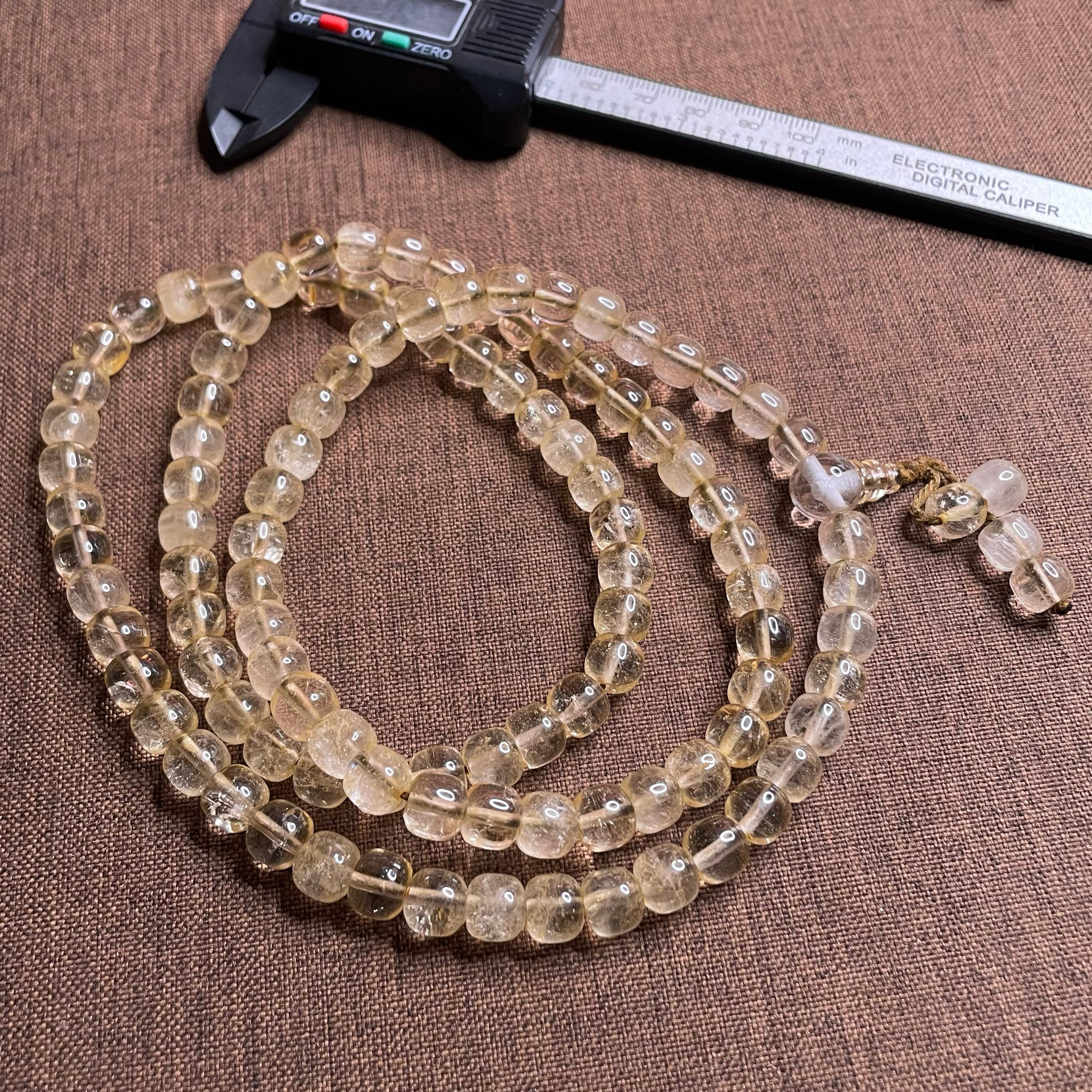 Collector-Grade Prayer Beads | Vintage Crystal 108 Beads Multi-Shape String