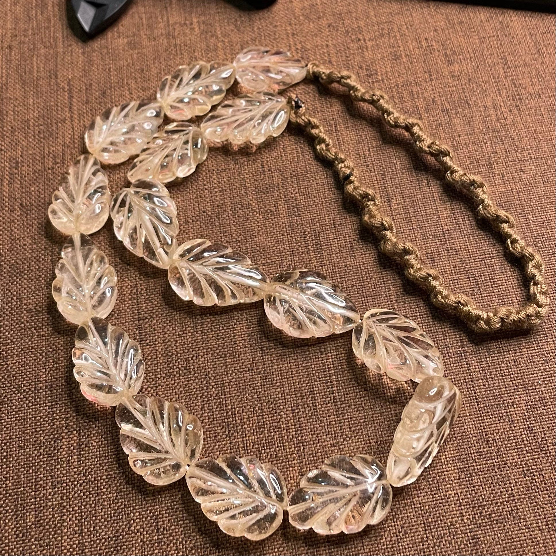Tibetan Collection Grade Ethnic Style Cultural Play Jewelry | Himalayan Vintage Crystal Leaf