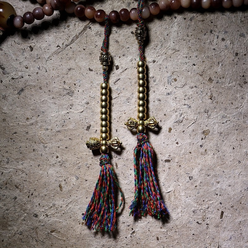 Original Blood-Bearing Natural Camel Bone 108 Bead Tibetan Buddha Bead Bracelet | Unisex Handheld Necklace