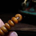 Vintage Spirit Bone・Tibetan Yak Bone 108 Prayer Beads | Dzi Bead Blessed Tibetan Buddha Beads Bracelet