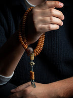Vintage Spirit Bone・Tibetan Yak Bone 108 Prayer Beads | Tibetan Style Cultural Play Bracelet