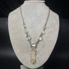 Tibetan Region Old Material Natural Clear Quartz Five-Pronged Vajra Woven Necklace - Unique Piece