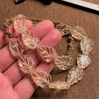 Tibetan Collection Grade Ethnic Style Cultural Play Jewelry | Himalayan Vintage Crystal Leaf