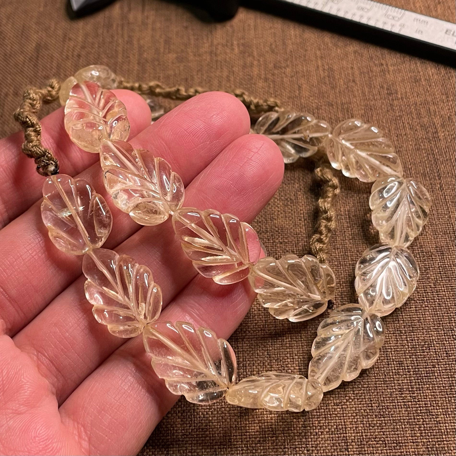 Tibetan Collection Grade Ethnic Style Cultural Play Jewelry | Himalayan Vintage Crystal Leaf
