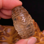 Tibetan Buddhist Collection Grade Dzi Bead | Vintage Natural Crystal Six-Syllable Mantra Dzi Bead