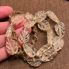 Tibetan Collection Grade Ethnic Style Cultural Play Jewelry | Himalayan Vintage Crystal Leaf