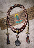 Original Blood-Bearing Natural Camel Bone 108 Bead Tibetan Buddha Bead Bracelet | Unisex Handheld Necklace