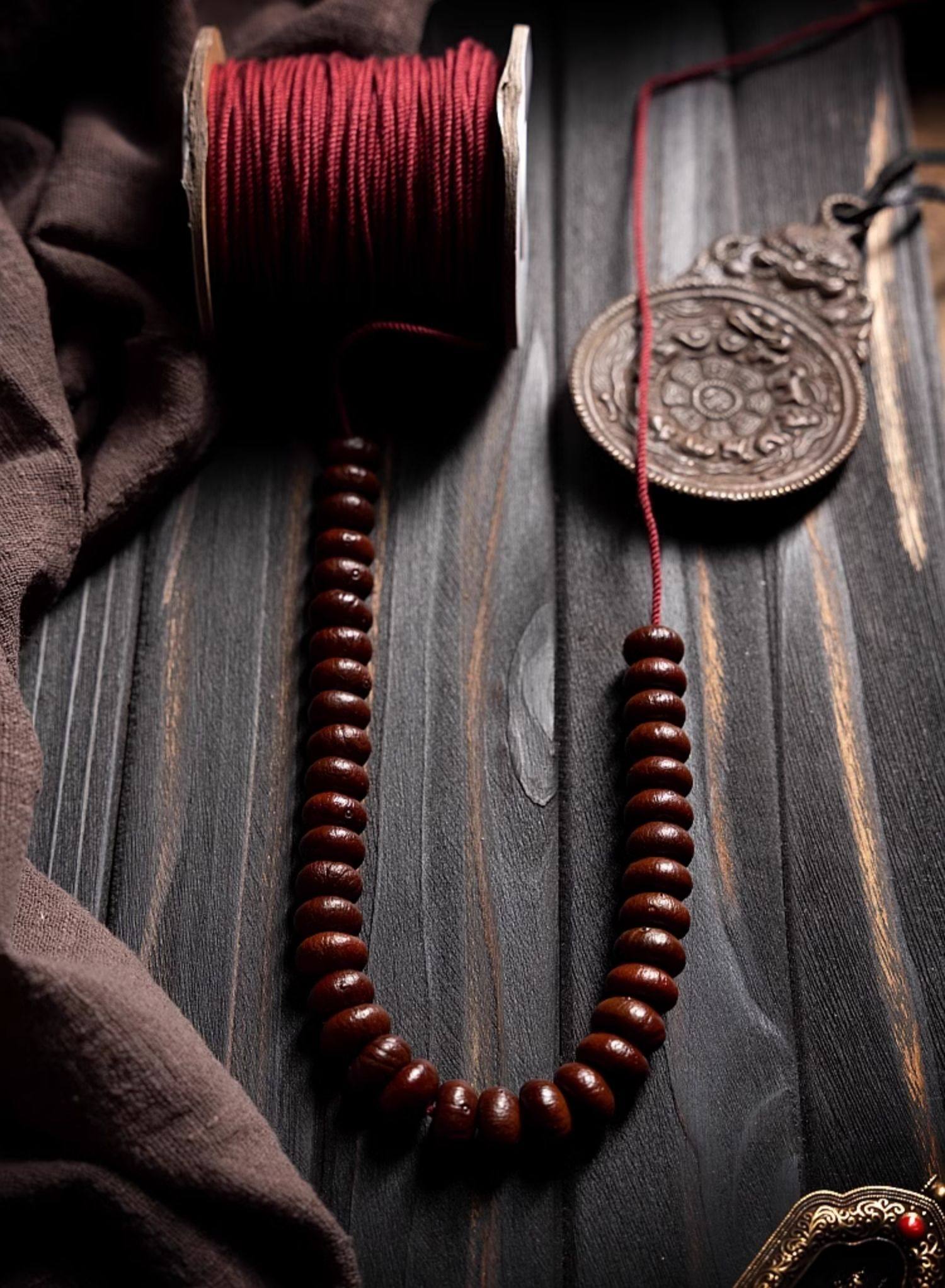 Qinghuan Elegance Gathering・Purple Gold Alms Bowl Bodhi 108 Beads Tibetan Style Prayer Beads | High-End Cultural Play Buddha Beads Bracelet