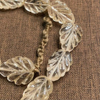 Tibetan Collection Grade Ethnic Style Cultural Play Jewelry | Himalayan Vintage Crystal Leaf