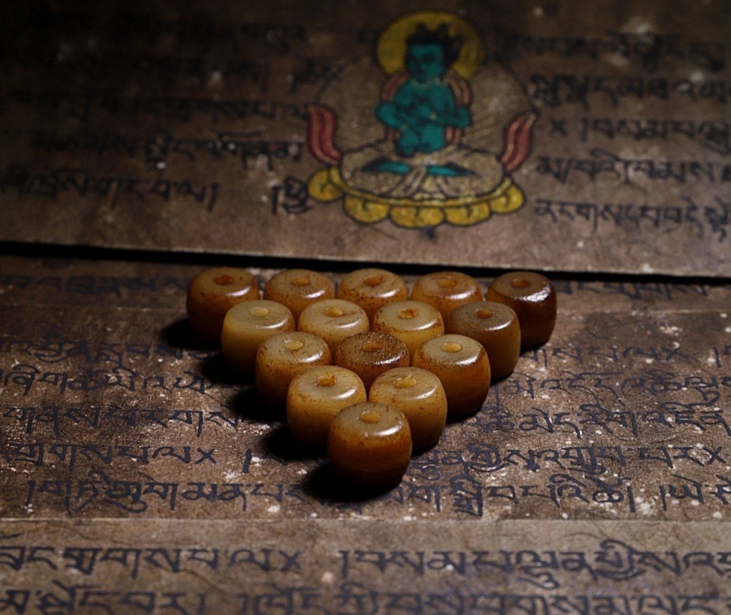Vintage Spirit Bone・Tibetan Yak Bone 108 Prayer Beads | Tibetan Style Cultural Play Bracelet