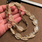 Tibetan Collection Grade Ethnic Style Cultural Play Jewelry | Himalayan Vintage Crystal Leaf