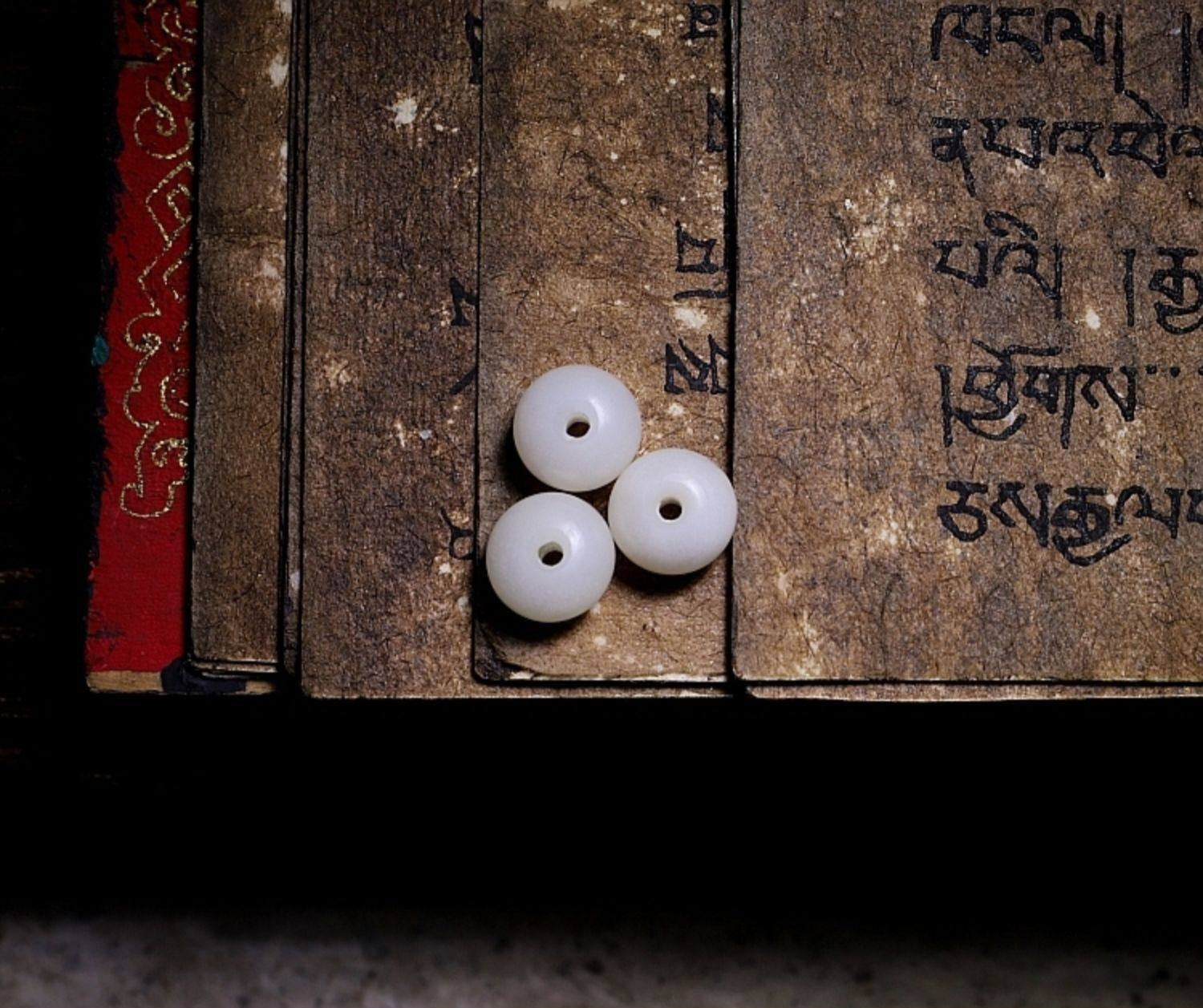 Original Simplicity・Natural White Jade Bodhi Root 108 Prayer Beads | Unisex Buddha Beads Bracelet