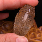 Tibetan Buddhist Collection Grade Dzi Bead | Vintage Natural Crystal Six-Syllable Mantra Dzi Bead