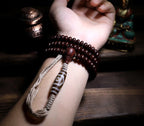 Collector-Grade Purple Gold Alms Bowl Bodhi 108 Prayer Beads | Dzi Bead Blessed Tibetan Buddha Beads Bracelet