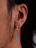 Original High-End Earrings | S925 Sterling Silver Irregular Aquamarine Unisex Pendant Earrings