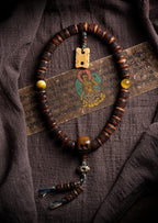 Heritage Spirit Bone・Tibetan Vintage Yak Bone Double-Loop Kapala Bracelet | Niche Spirit Bone Buddha Beads Bracelet