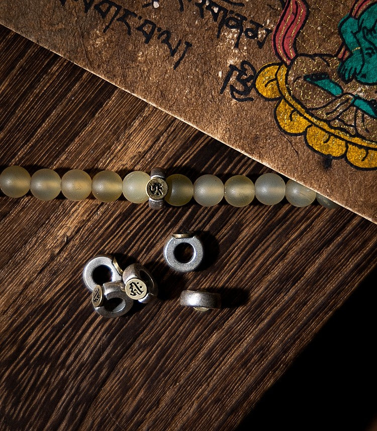 Original Design Tibetan Natural Ram's Horn Tibetan Buddha Bead | Bracelet 108 Beads Zodiac Buddha Unisex Bracelet Necklace Handheld Rosary
