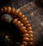 Vintage Spirit Bone・Tibetan Yak Bone 108 Prayer Beads | Tibetan Style Cultural Play Bracelet