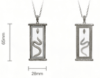 「Spirit of the Zodiac」 Sterling Silver Snake Spirit Inlaid with White Crystal