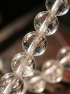 108 Buddha Beads Mala Made of Himalayan Clear Crystal with Ice Crack and Snowflake Inclusions