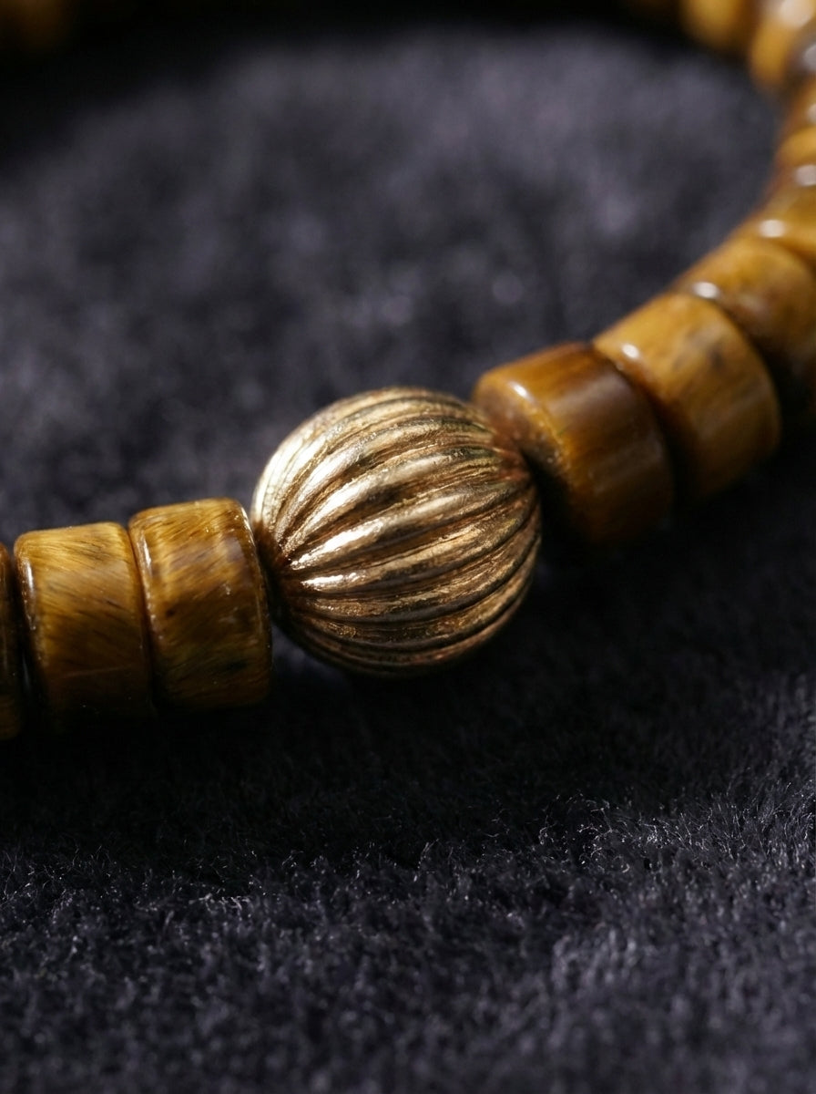 Original Natural Yellow Tiger Eye & Green Agate Couple Bracelet