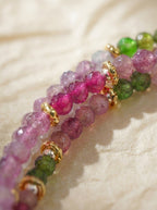 Virgo Natal Pink Luck Original Multi-Layer Stackable Rose Quartz Bracelet Twelve Constellations Exclusive For Women