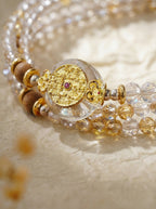 Taurus Natal Original Multi-Layer Stackable Clear Crystal Bracelet Twelve Constellations Exclusive For Women