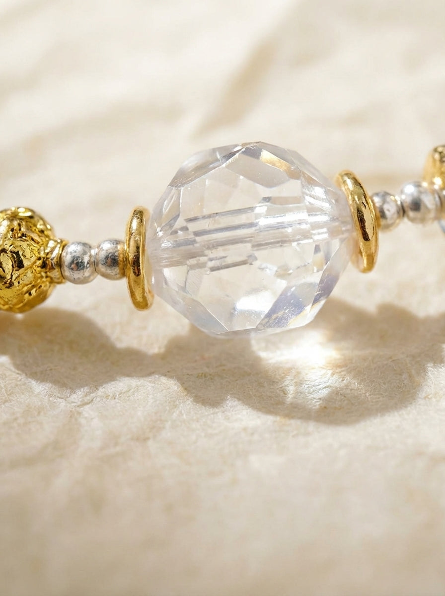 Aquarius Original Multi-Layer Stackable Clear Crystal & Blue Dot Stone Light Luxury Bracelet Twelve Constellations Exclusive For Women