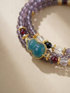 Scorpio Original Multi-Layer Stackable Obsidian, Jade & Topaz Light Luxury Bracelet Twelve Constellations Exclusive For Women