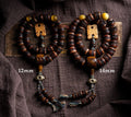 Heritage Spirit Bone・Tibetan Vintage Yak Bone Double-Loop Kapala Bracelet | Niche Spirit Bone Buddha Beads Bracelet