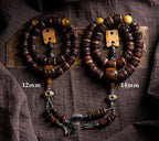 Heritage Spirit Bone・Tibetan Vintage Yak Bone Double-Loop Kapala Bracelet | Niche Spirit Bone Buddha Beads Bracelet