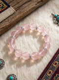 「Love Peach」Natural Rose Quartz "Attract Love" Bracelet