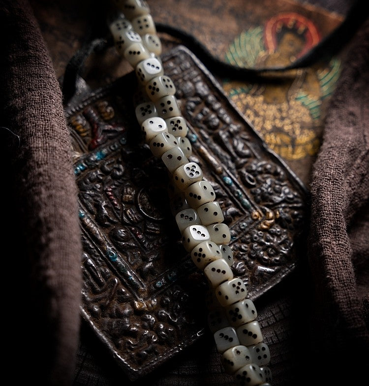 Rugged & Refined Charm・Tibetan Camel Bone 108 Prayer Beads | Natural Bone Beads Playable Bracelet