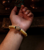 Original Premium Jadeized Camel Bone Buddha Beads Bracelet for Men | Camel Bone Bracelet with Jadeized Yellow Material