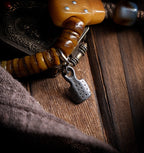 Tibetan Kapala Rosary with Mahakala Pendant | Vintage Yak Bone 108 Bead Buddha Bead Bracelet | Tibetan Buddhist Playable Handheld Bracelet