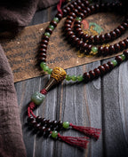 Qinghuan Elegance Gathering・Purple Gold Alms Bowl Bodhi 108 Beads Tibetan Style Prayer Beads | High-End Cultural Play Buddha Beads Bracelet