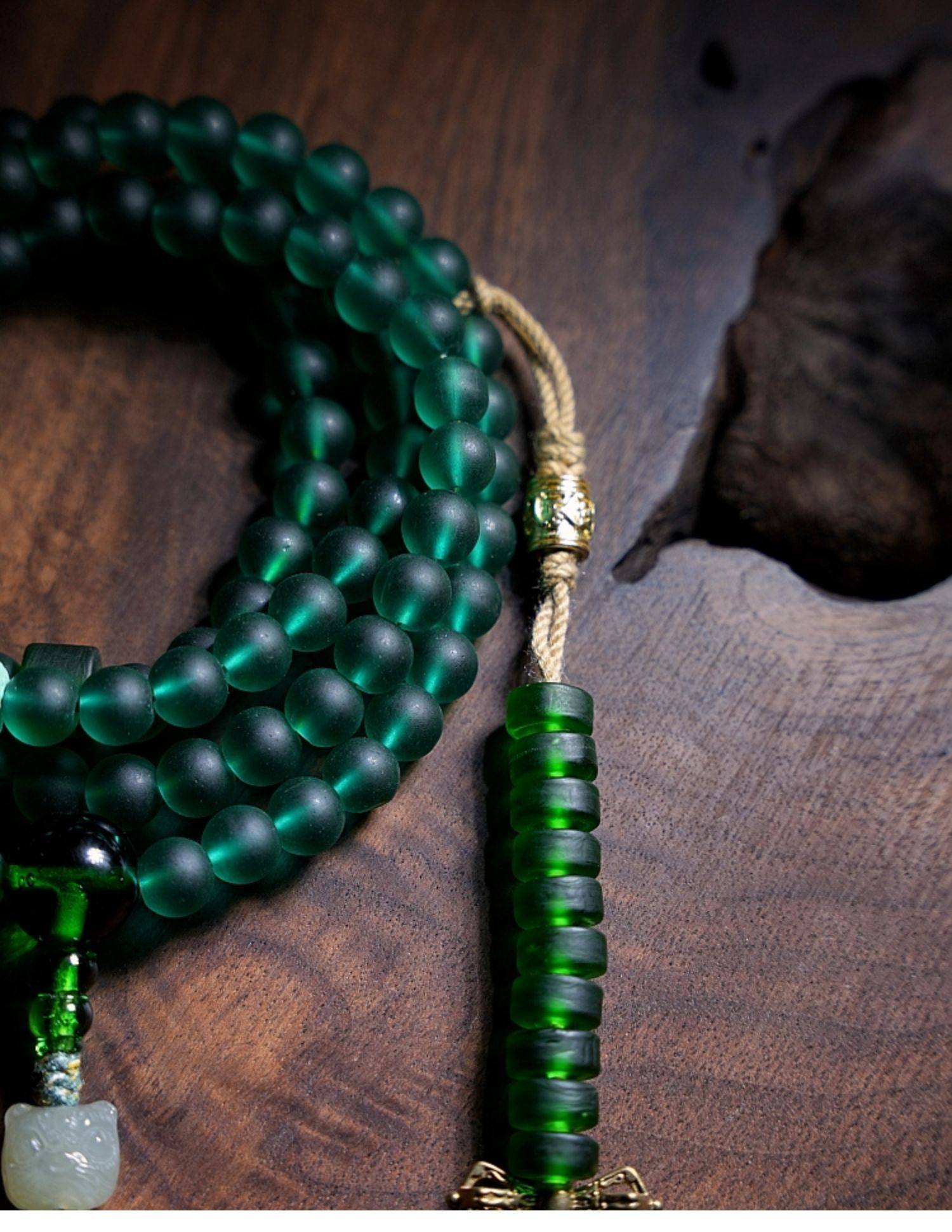 Qingli Green Tara · 108 Practice Prayer Beads Mala