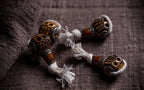 Tibetan Natural Yak Bone Skull Carved Buddha Bead Bracelet | 108 Bead Tibetan Bracelet