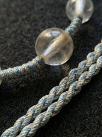 Tibetan Region Old Material Natural Clear Quartz Five-Pronged Vajra Woven Necklace - Unique Piece