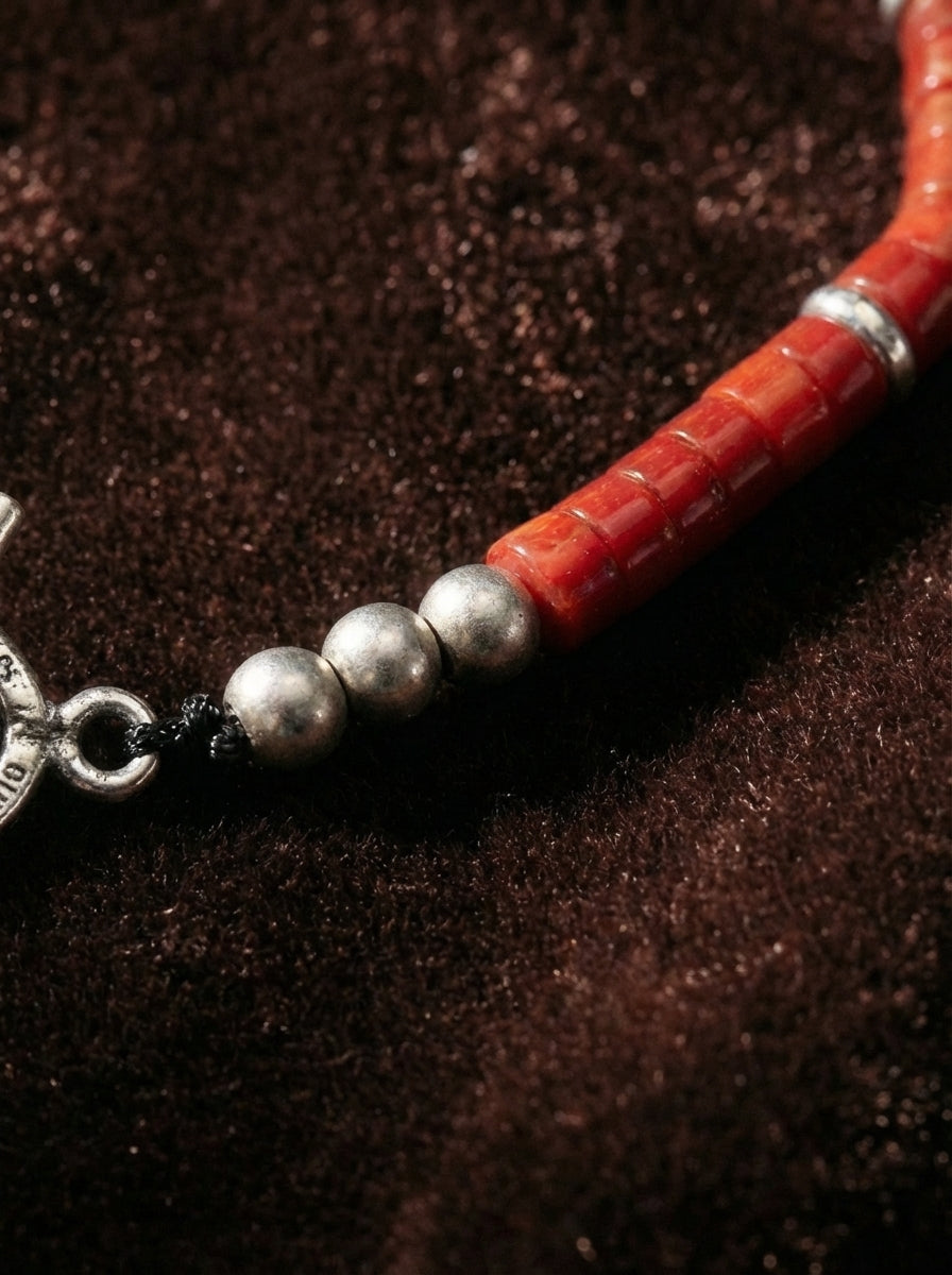 Niche Tibetan Style Natural Red Agate Couple Bracelets&Vintage Beaded Design