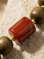 Oriental Sandalwood Charm Original Sandalwood Multi-Treasure Bracelet Chinese Style Unisex Bracelet
