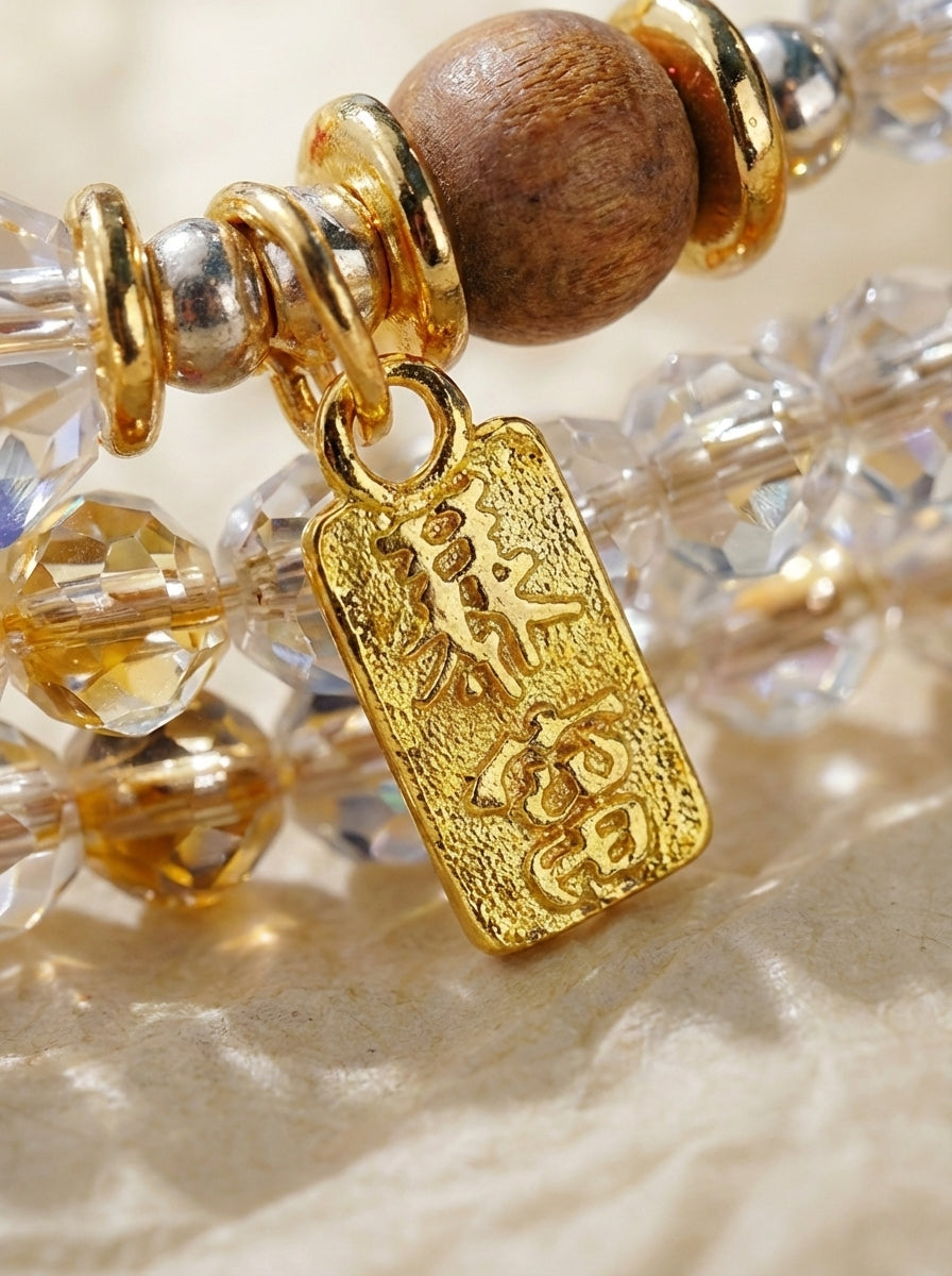 Taurus Natal Original Multi-Layer Stackable Clear Crystal Bracelet Twelve Constellations Exclusive For Women