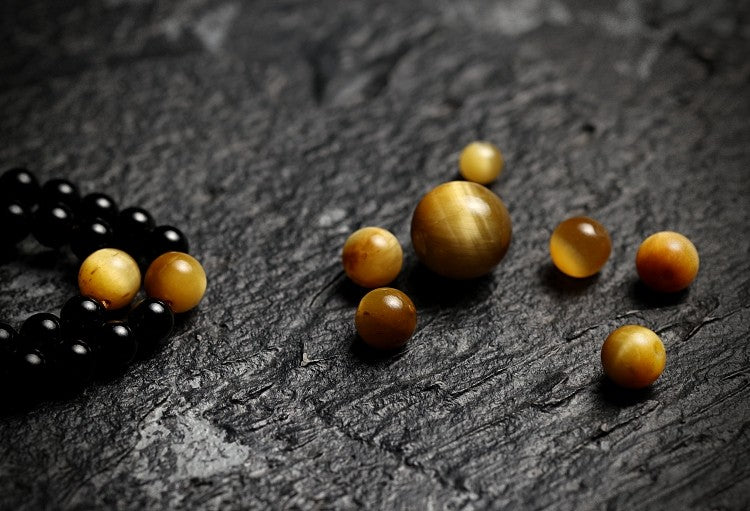 Original Design Black Gold Natural Black Agate 108 Bead Buddha Bead Bracelet | Tibetan Rosary Necklace Unisex Couple Multi-Loop Bracelet