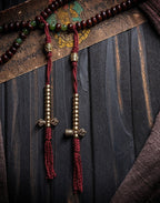 Qinghuan Elegance Gathering・Purple Gold Alms Bowl Bodhi 108 Beads Tibetan Style Prayer Beads | High-End Cultural Play Buddha Beads Bracelet