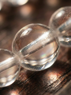 108 Buddha Beads Mala Made of Himalayan Clear Crystal with Ice Crack and Snowflake Inclusions