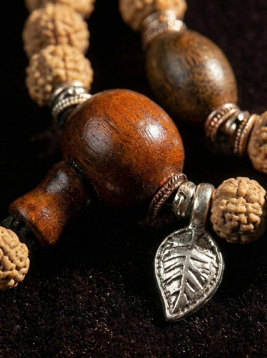 Lhasa Tibet Rudraksha 108 Prayer Beads · Nine Palace Bagua Amulet Necklace